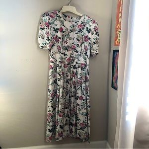 SL Fashions 80s Floral Dress